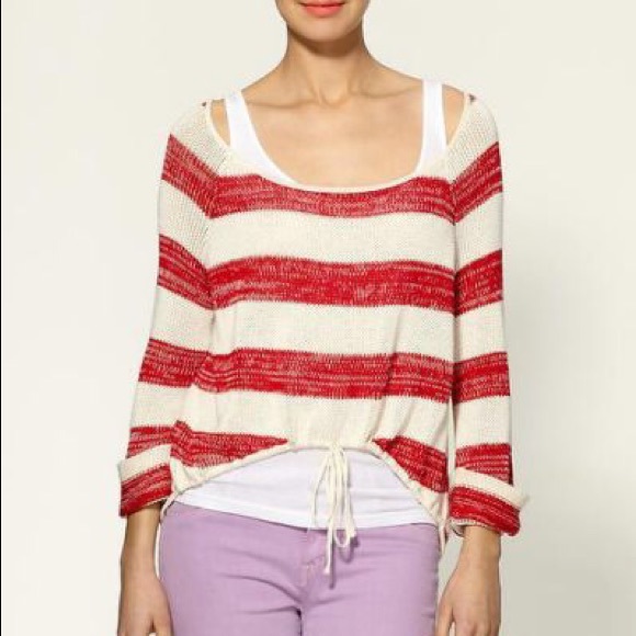 Dolce Vita Sweaters - Dolce Vita Darlena Striped High Low Sweater Size L